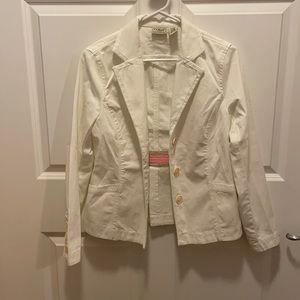 L.L. Bean white corduroy summer blazer
